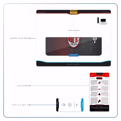 برچسب پوششی ماهوت مدل AC-Milan مناسب برای تبلت سامسونگ Galaxy Tab A 10.1 2016 T585
