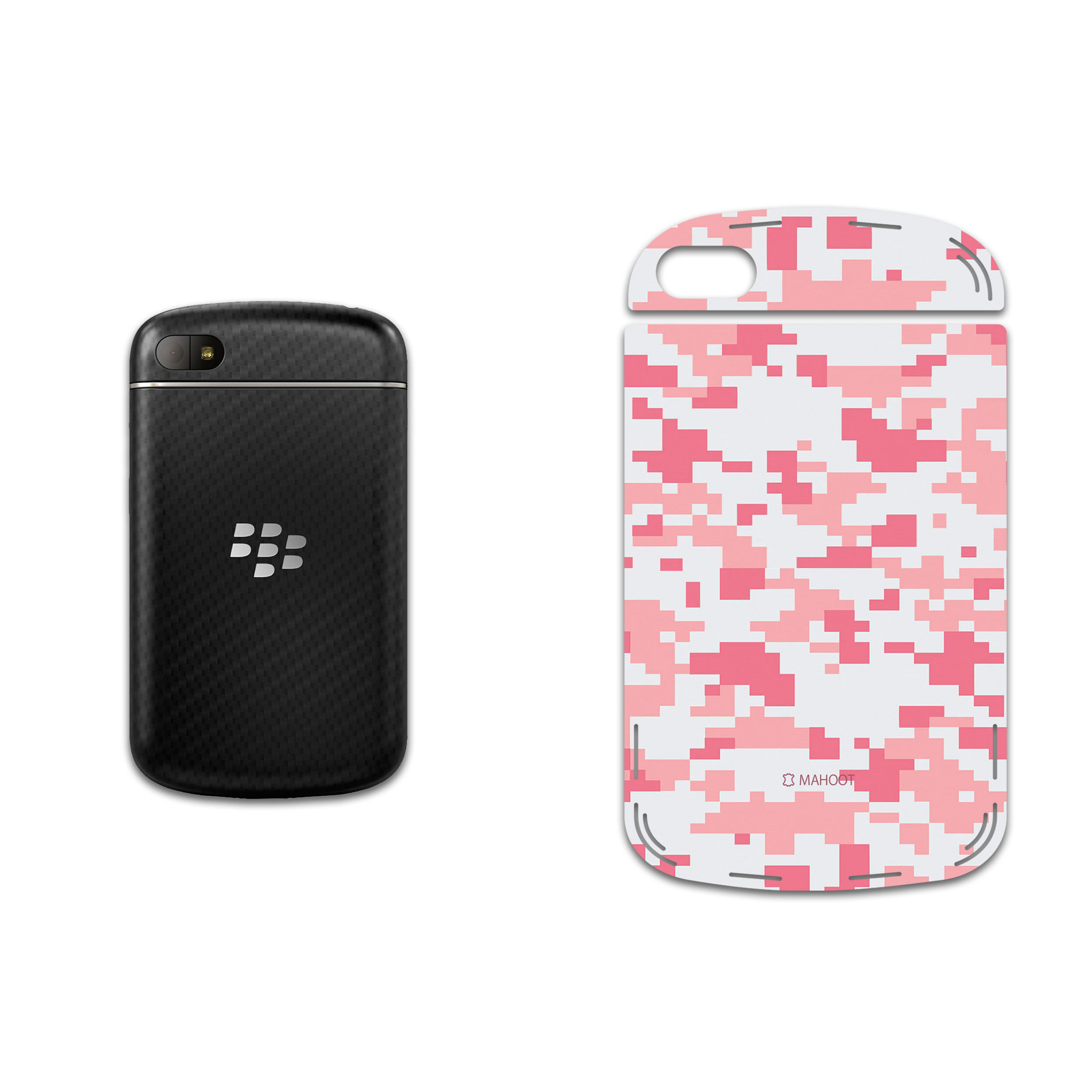 برچسب پوششی ماهوت مدل Army-Pink-pixel مناسب برای گوشی موبایل بلک بری Q10