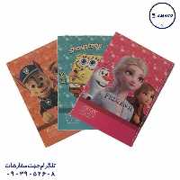 دفتر 50 خطی گلاسه فانتزی و کلاسیک فنری کد93 وحدت