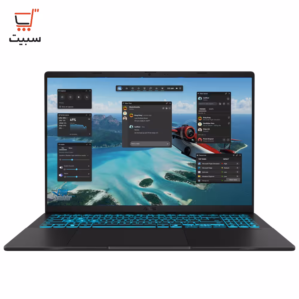 لپ تاپ 16 اینچی گیمینگ ایسوس مدل V16 2025 FX3607VU-HC