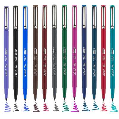 ماژیک حرفه ای ماروی یوشیدا مدل LePen Flex بسته 12 عددی
