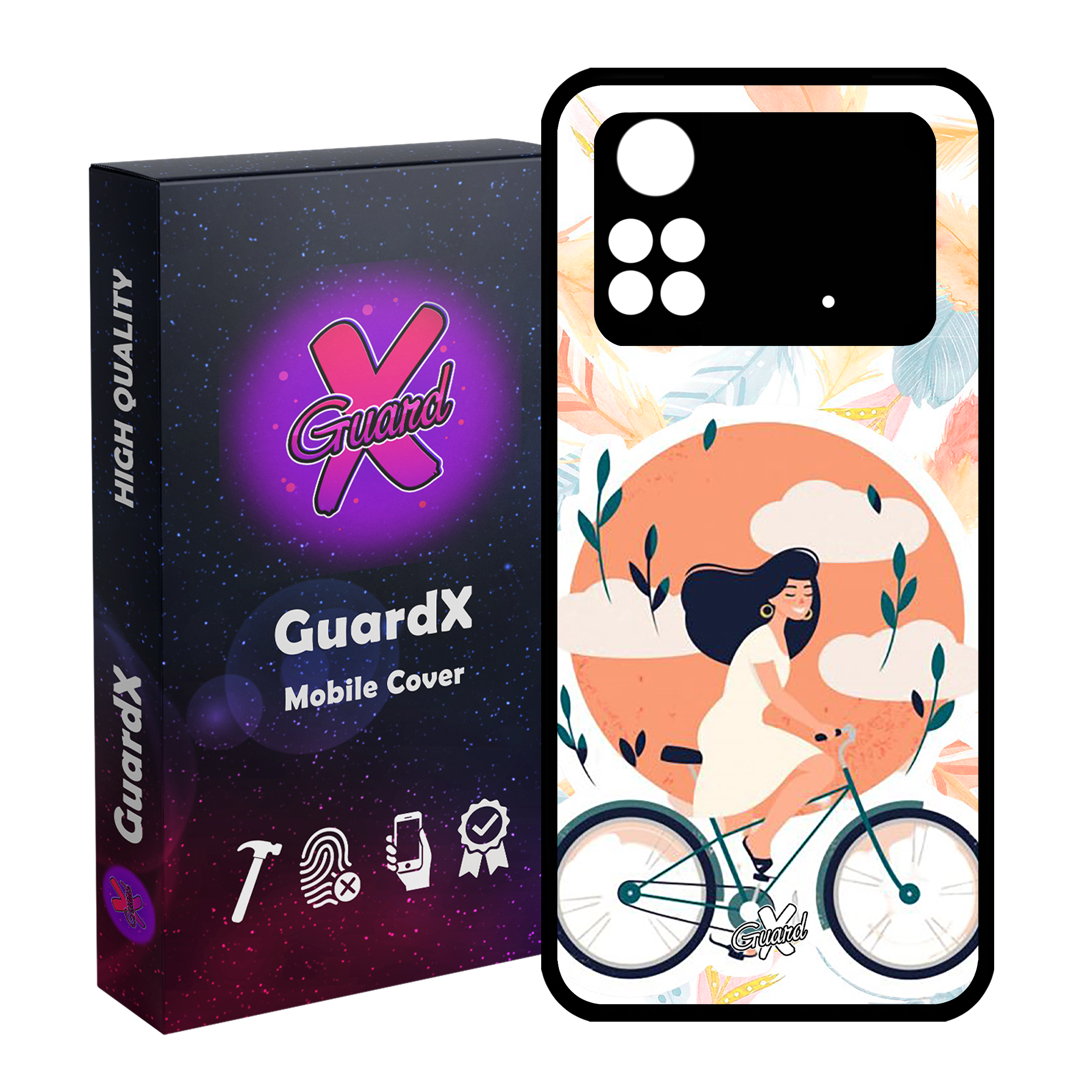 کاور گارد ایکس طرح Girl مدل Glass10340 مناسب برای گوشی موبایل شیائومی Poco M4 Pro 4G