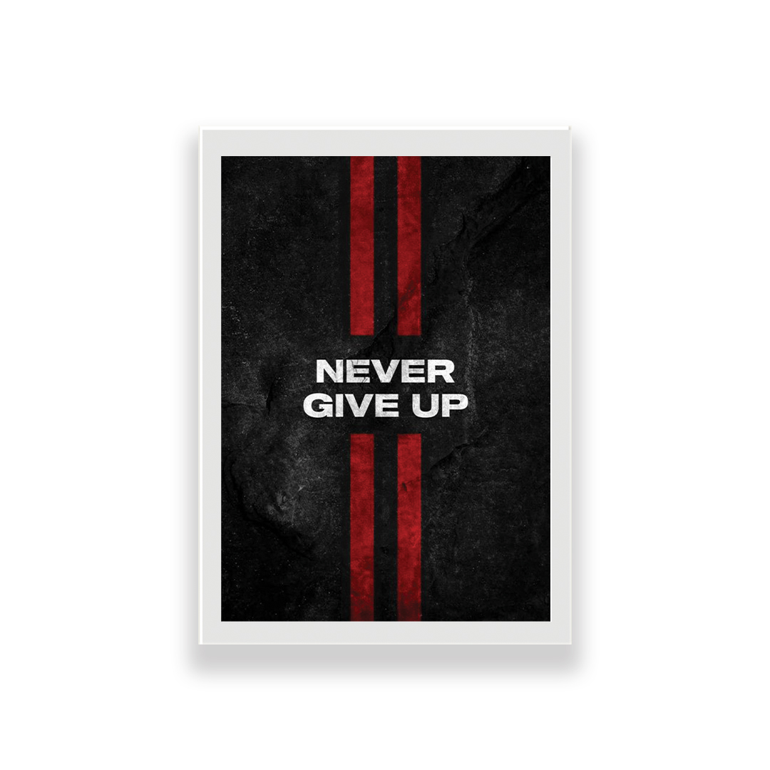 تابلو طرح انگیزشی never give up