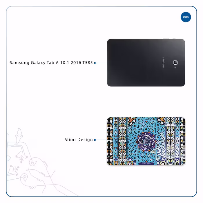 برچسب پوششی ماهوت مدل Iran-Tile7 مناسب برای تبلت سامسونگ Galaxy Tab A 10.1 2016 T585
