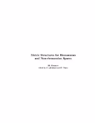 خرید و دانلود نسخه کامل کتاب Metric Structures for Riemannian and Non-Riemannian Spaces