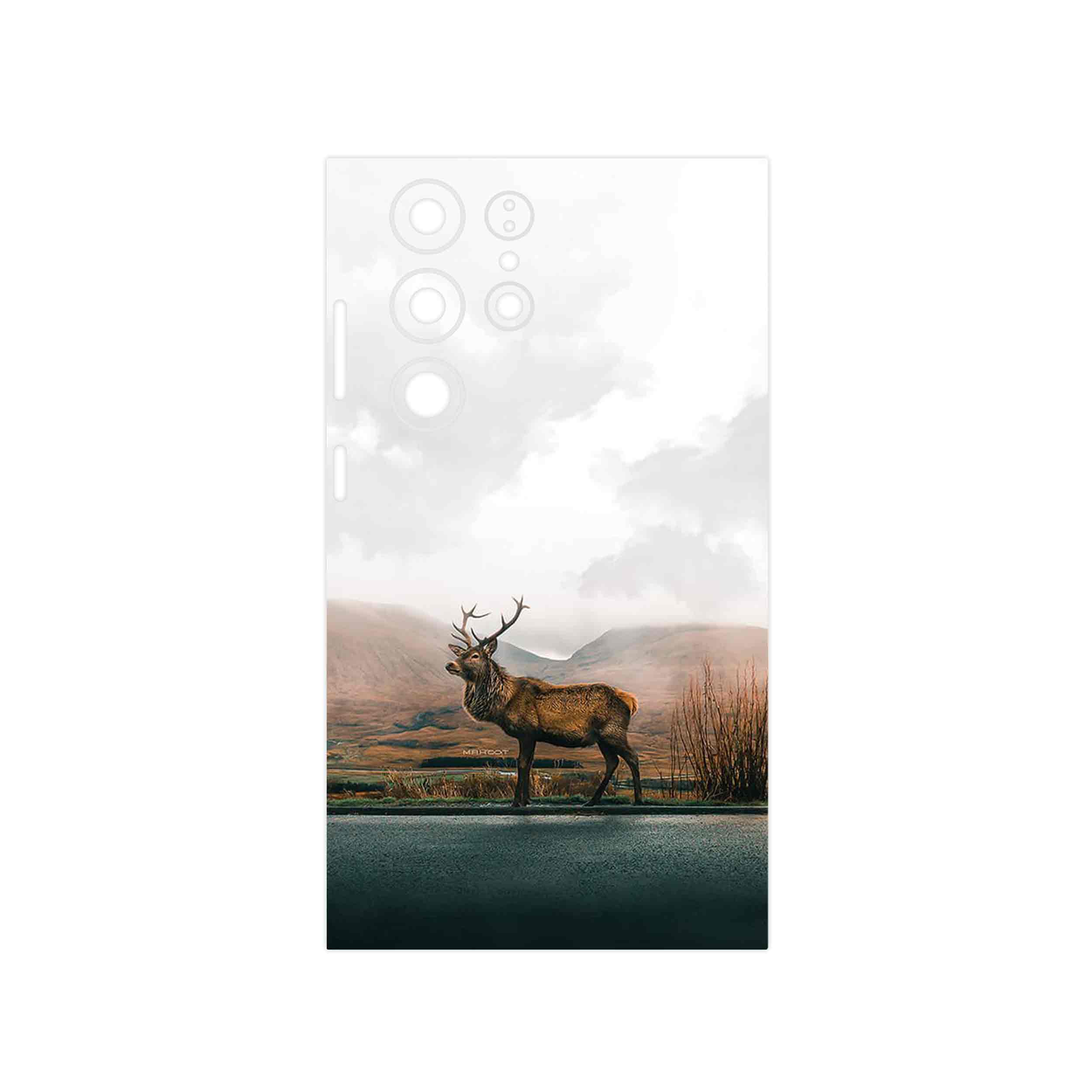 برچسب پوششی ماهوت مدل Horned_Deer مناسب برای گوشی موبایل سامسونگ Galaxy S23 Ultra