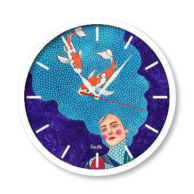 ساعت دیواری راویتا مدل دخترانه طرح 1167