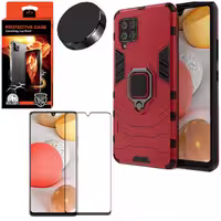 کاور کینگ کونگ مدل BATMAN مناسب برای گوشی موبایل سامسونگ Galaxy A42 به همراه محافظ صفحه نمایش و پایه نگهدارنده گوشی 