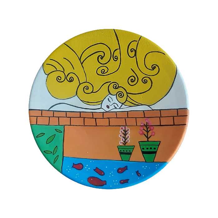  بشقاب دیوارکوب سفالی کد D81-A مجموعه 3 عددی