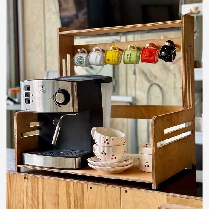 استند اسپرسو استند چوبی اسپرسو سازاستند چوبی اسپرسوساز شلف اسپرسو ساز استند قهوه ساز استند چوبی قهوه ساز 5