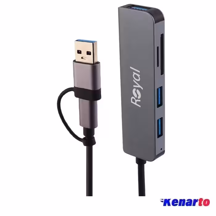 هاب 5 پورت Type-C /USB رویال مدل RHC-30