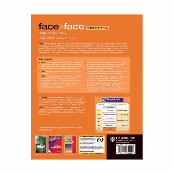کتاب Face2Face 2nd Starter اثر Gillie Cunningham انتشارات کمبریج 