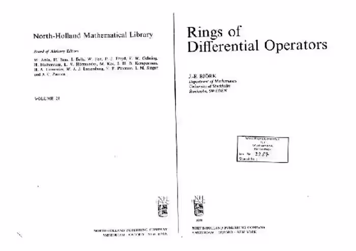 خرید و دانلود نسخه کامل کتاب Rings of differential operators