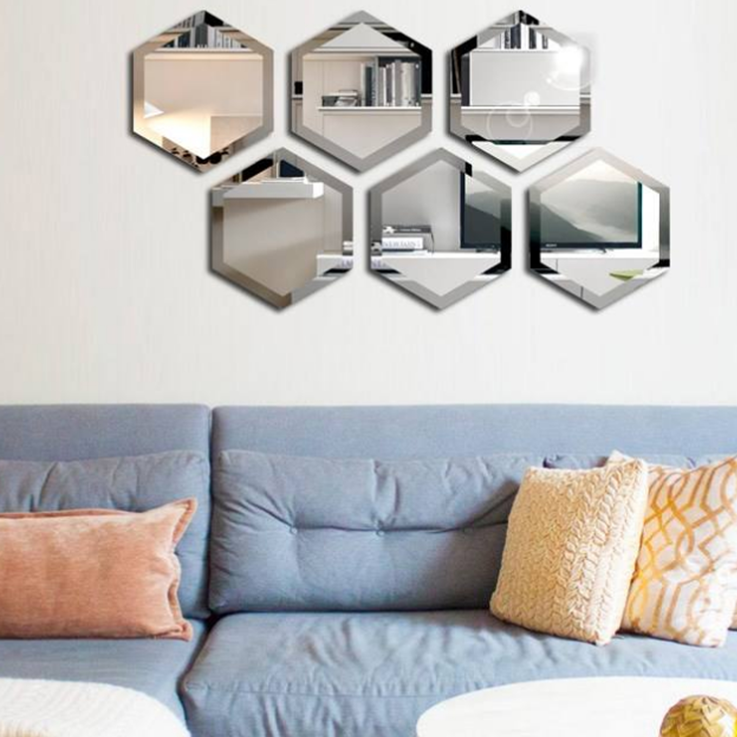 آینه مدل شش ضلعی