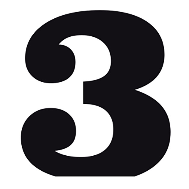 استند رومیزی تزیینی طرح عدد 3 مدل 45