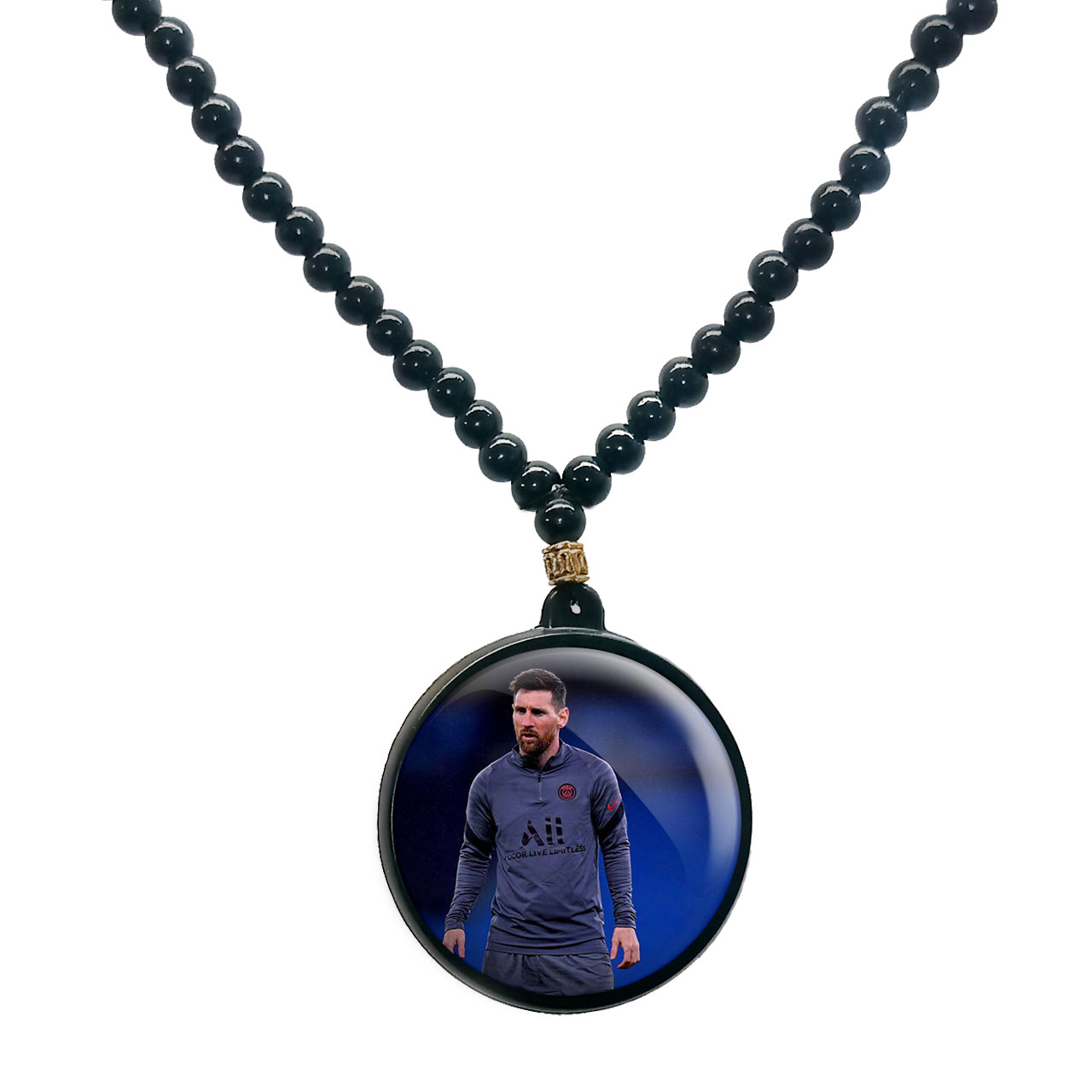 گردنبند پرمانه طرح مسی کد pmd.8845مدل دو طرفه