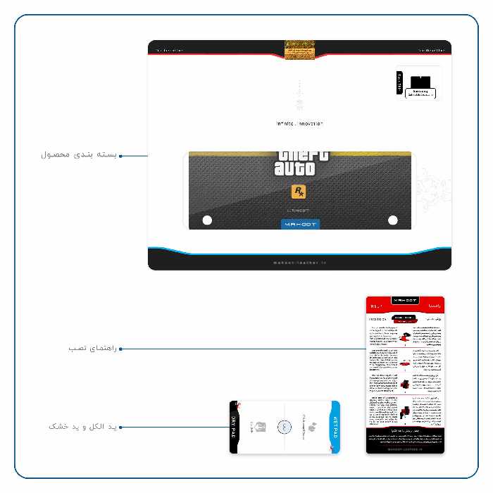 برچسب پوششی ماهوت مدل Gta-Game مناسب برای تبلت سامسونگ Galaxy Tab S 10.5 2014 T805