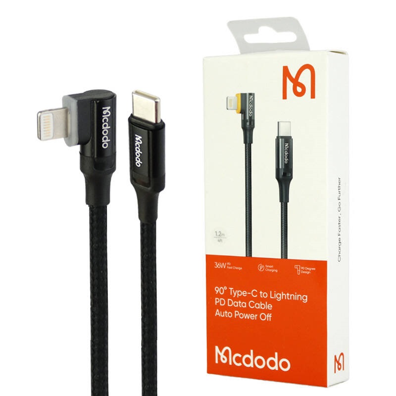 کابل تبدیل فست شارژ Mcdodo CA-126 Type-C to Lightning 3A PD 36W 1.2m یکسر L
