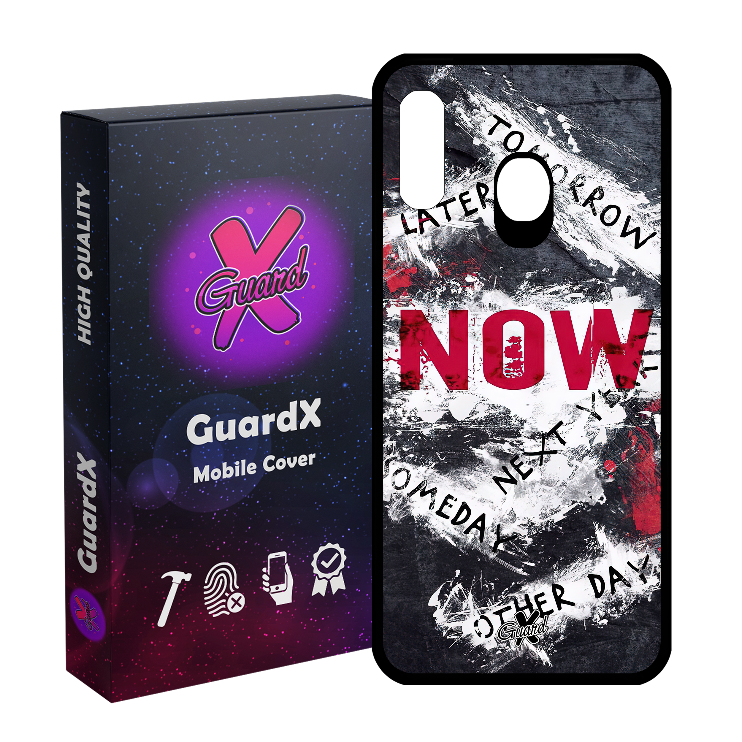 کاور گارد ایکس طرح متن مدل Glass10484 مناسب برای گوشی موبایل سامسونگ Galaxy A30/A20/M10S