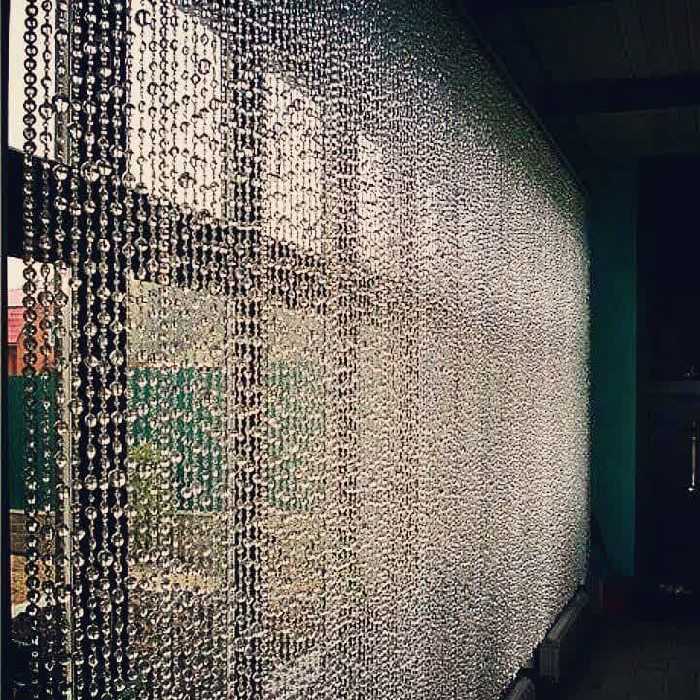 پرده آویز آریا کریستال مدل کوتاه و بلند سایز 150x150 سانتی متر