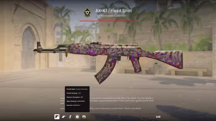 AK-47 | Head Shot [WW] (Well Worn)