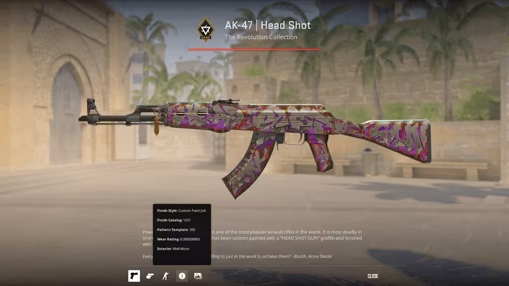 AK-47 | Head Shot [WW] (Well Worn)