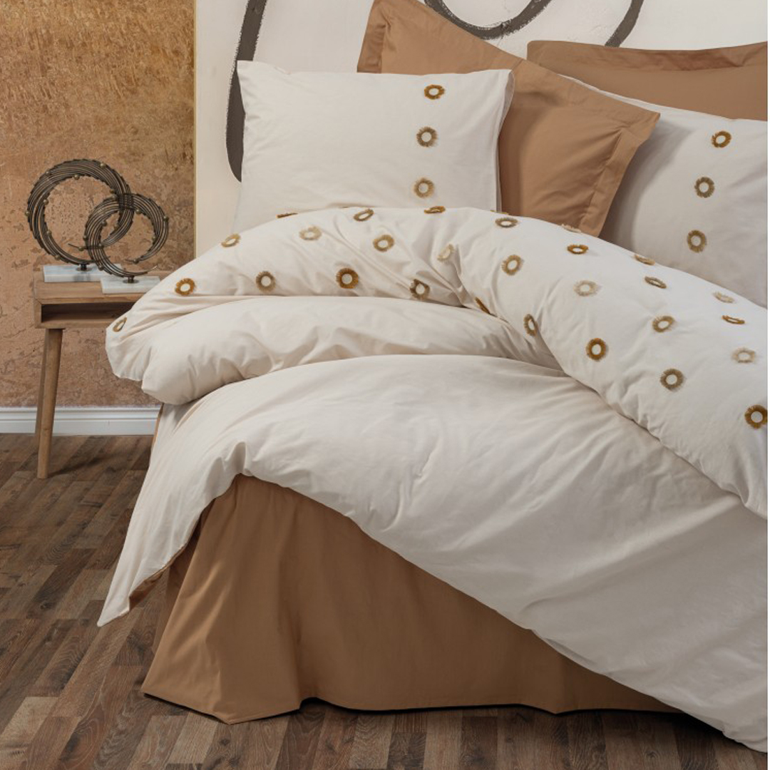 سرویس روتختی کاتن باکس مدل Brode Nomi Bej دو نفره 6 تکه