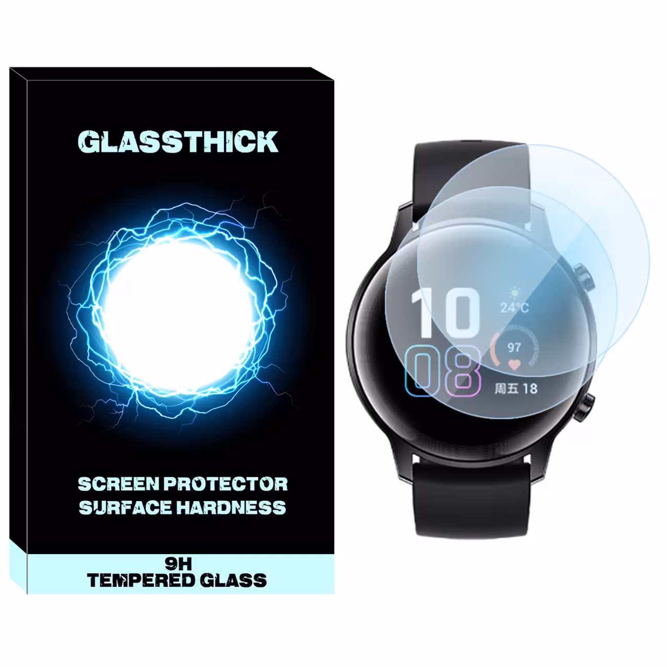 محافظ صفحه نمایش نانو گلستیگ مدل NGL مناسب برای ساعت هوشمند آنر Magic Watch 2 42mm بسته دو عددی