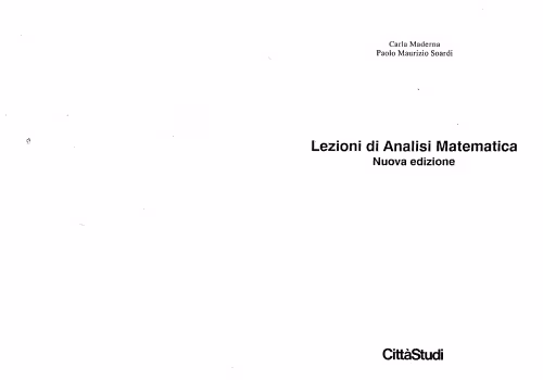 خرید و دانلود نسخه کامل کتاب Lezioni di analisi matematica