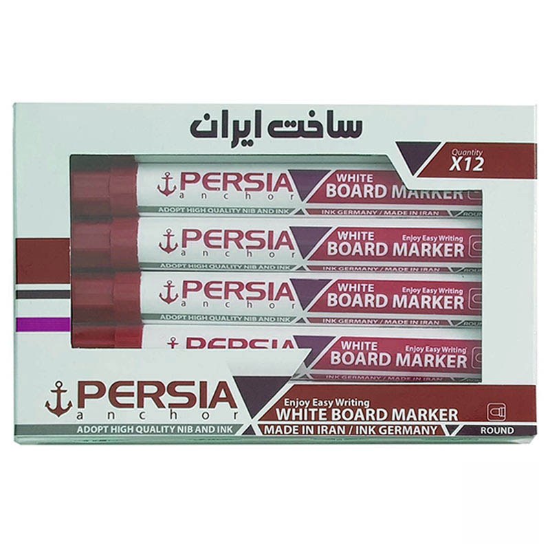 ماژیک وایت برد پرشیا قرمز بسته 120عددی