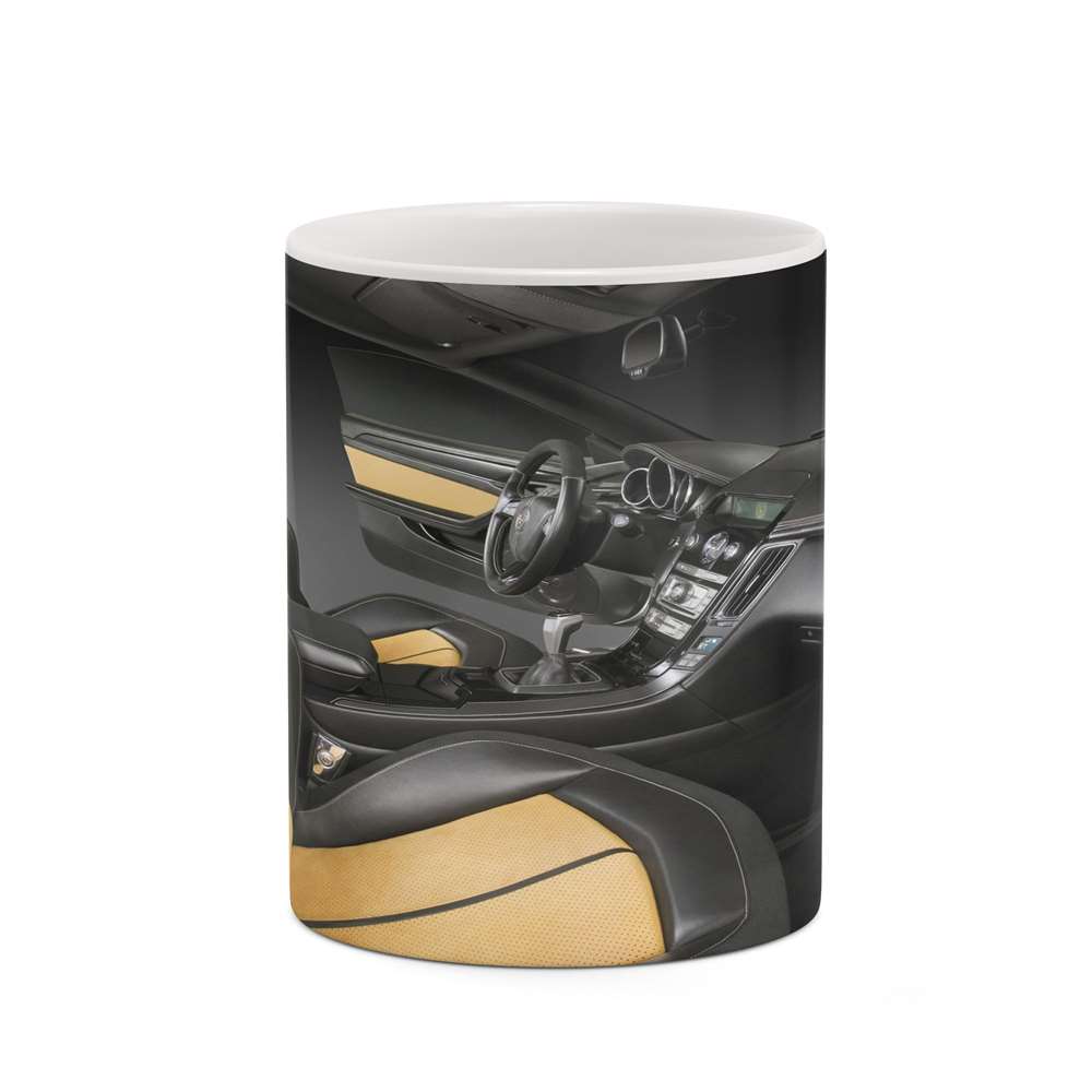 ماگ کاکتی طرح زمینه مشکی فانتزی مدل mgh19129