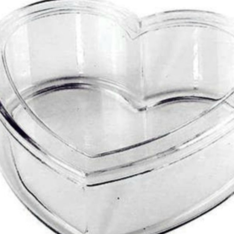 ظرف کریستال قلبی حلوایی (بسته 10 تایی)