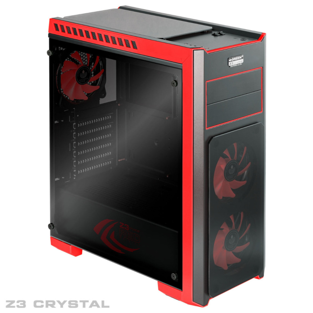 Z3 Crystal Tampered Glass RED  کیس گرین