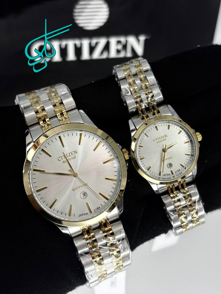 خرید ست ساعت زنانه و مردانه سیتیزن اسپشیال کلاسیک موتور ژاپن کیفیت عالی رنگ ثابت کد 2117029 - ردگل