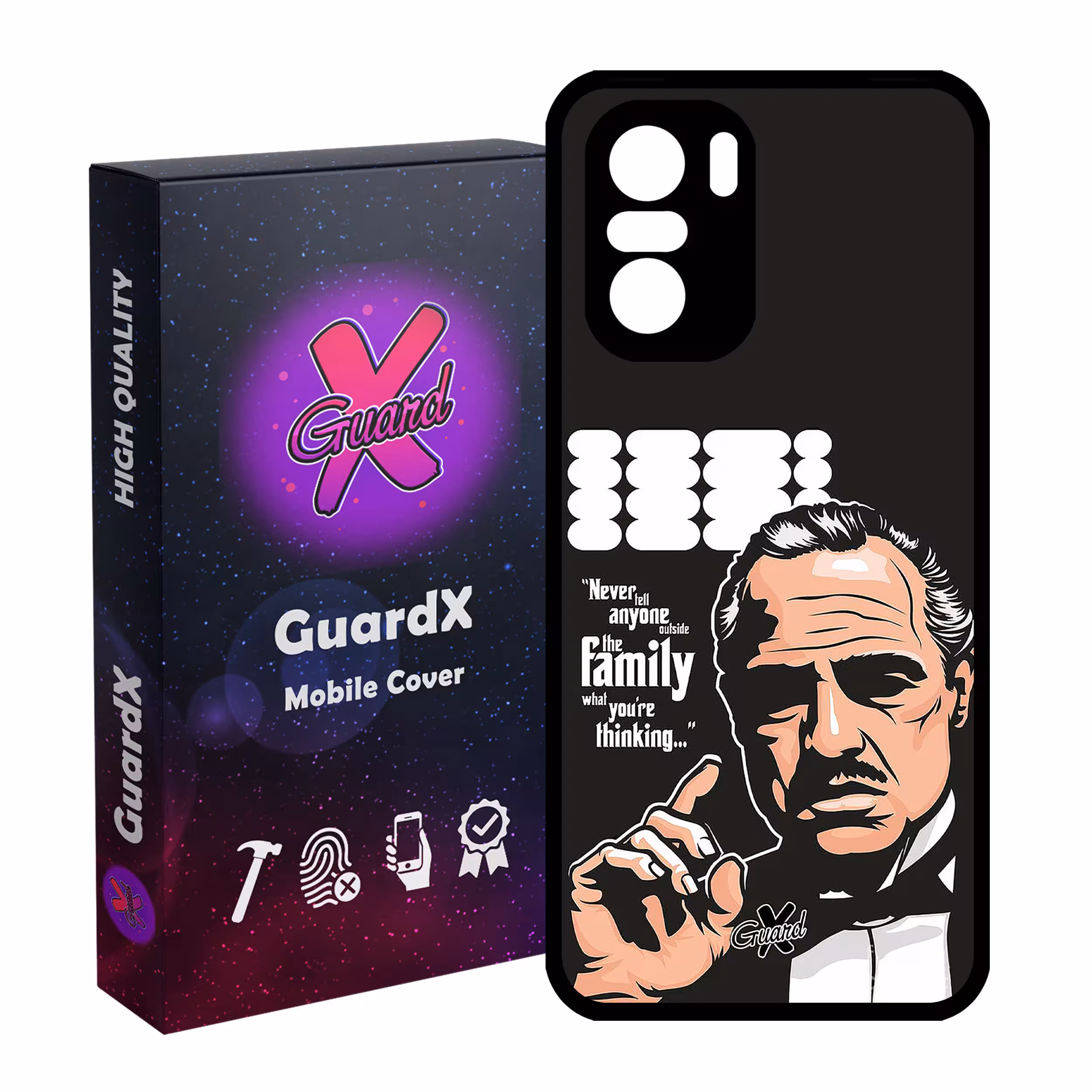 کاور گارد ایکس طرح God Father مدل Glass10197 مناسب برای گوشی موبایل شیائومی Poco F3/MI 11X/MI 11X Pro/Redmi K40/K40 Pro