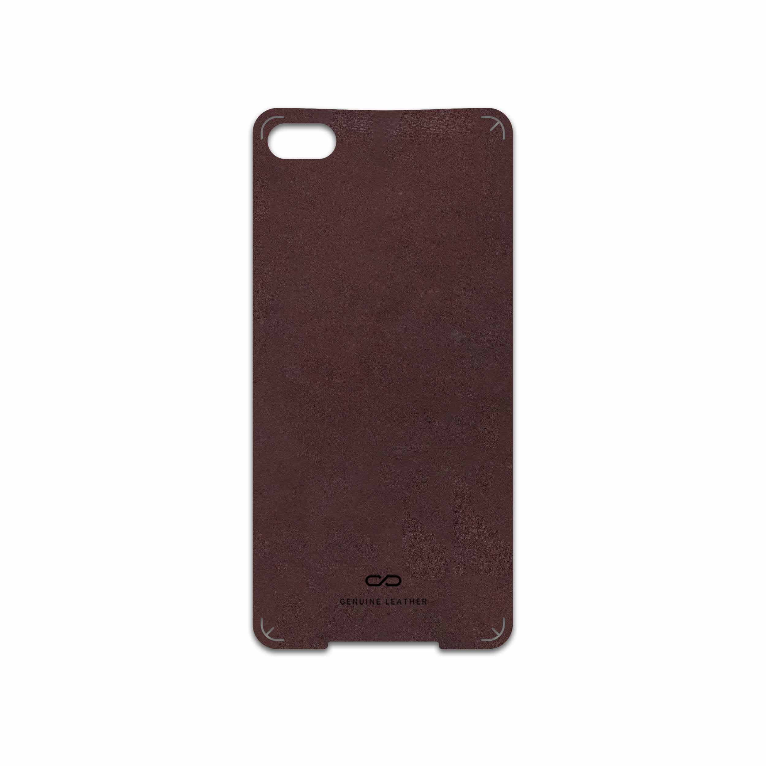 برچسب پوششی ماهوت مدل Matte-Dark-Brown-Leather مناسب برای گوشی موبایل بلک بری Z30