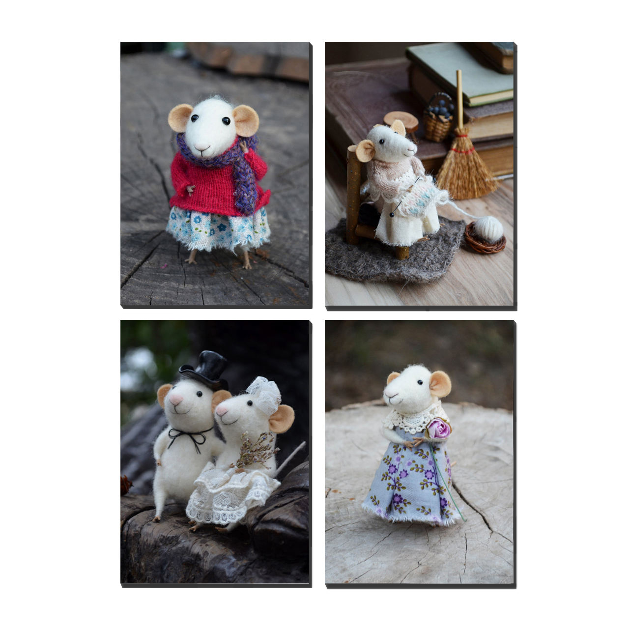 تابلو شاسی طرح موش کد 03 مجموعه 4 عددی