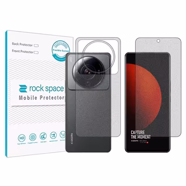 گلس صفحه نمایش و پشت گوشی شیائومی 12S Ultra مدل نانو هیدروژل مات برند راک اسپیس کد SS