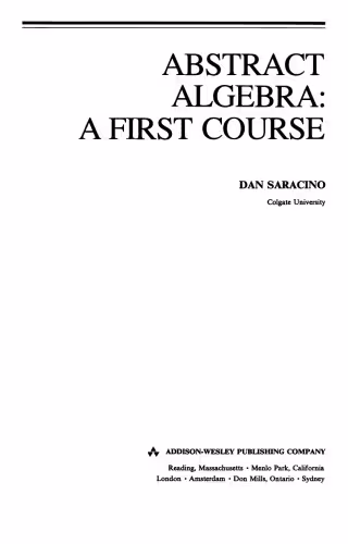خرید و دانلود نسخه کامل کتاب Abstract Algebra: A First Course