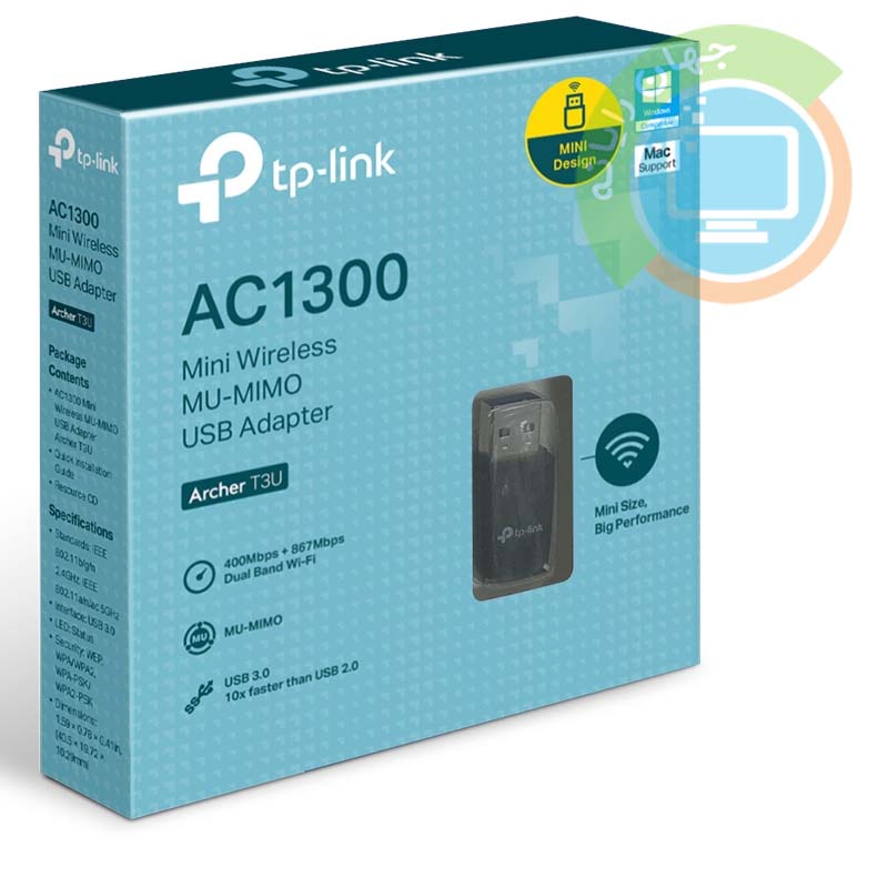 کارت شبکه دوباند AC1300 تی پی لینک مدل Archer T3U