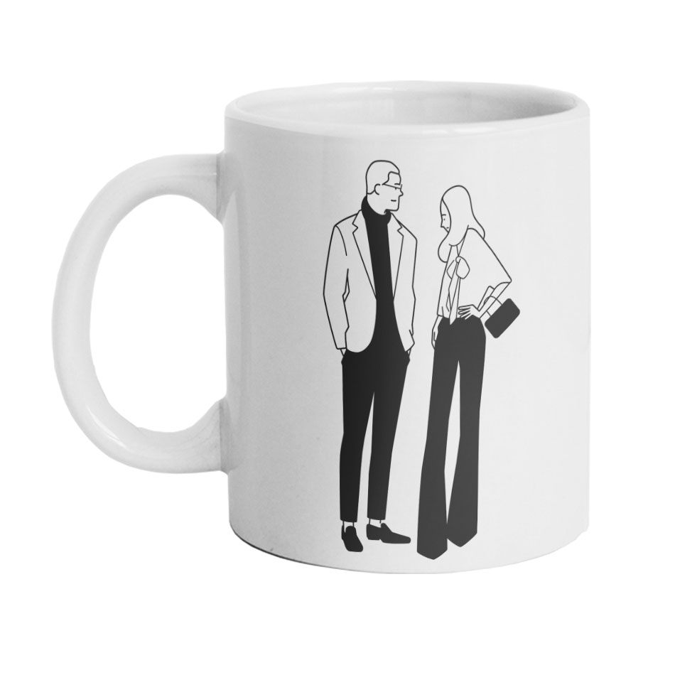 ماگ دارلی طرح مینیمال عاشقانه مدل MG2751