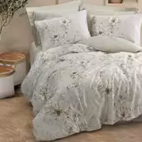 سرویس روتختی کاتن باکس مدل Satin Lucida Bej دو نفره 6 تکه