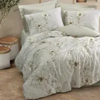 سرویس روتختی کاتن باکس مدل Satin Lucida Bej دو نفره 6 تکه