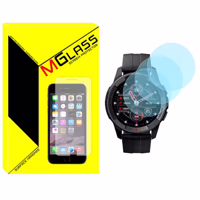 محافظ صفحه نمایش شیشه‌ای ام گلس مدل SH-MG مناسب برای ساعت هوشمند میبرو X1 بسته سه عددی