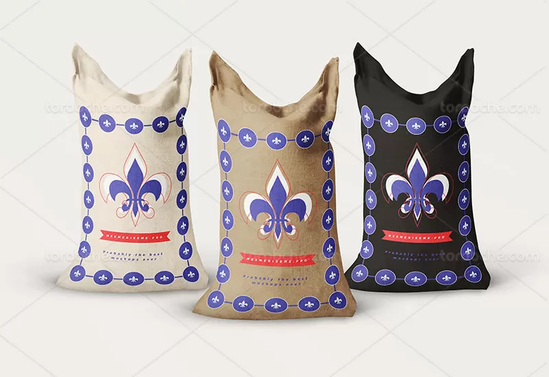 موکاپ کیسه برنج لایه باز | گرافیک با طعم تربچه