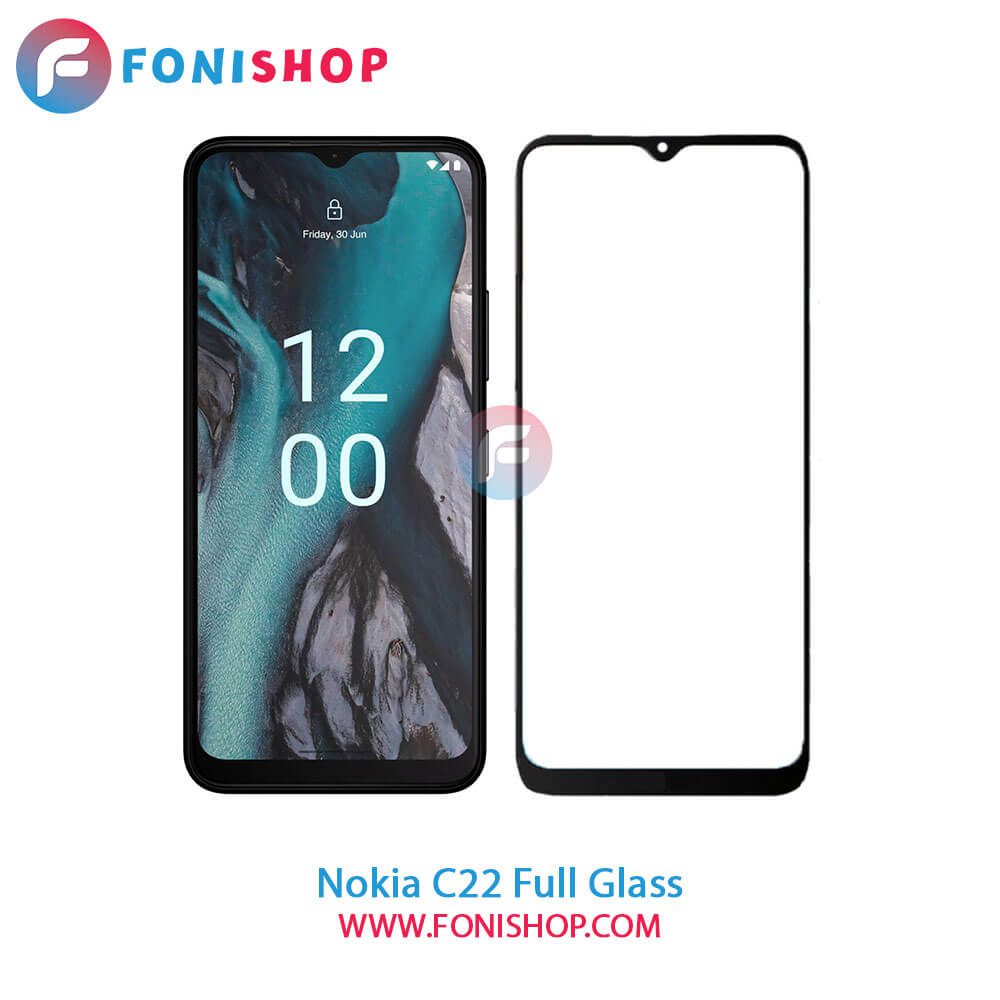 گلس فول تمام صفحه نوکیا Nokia C22