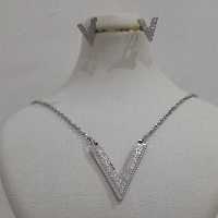 نیم ست استیل نقره ای خاک پاش رنگ ثابت