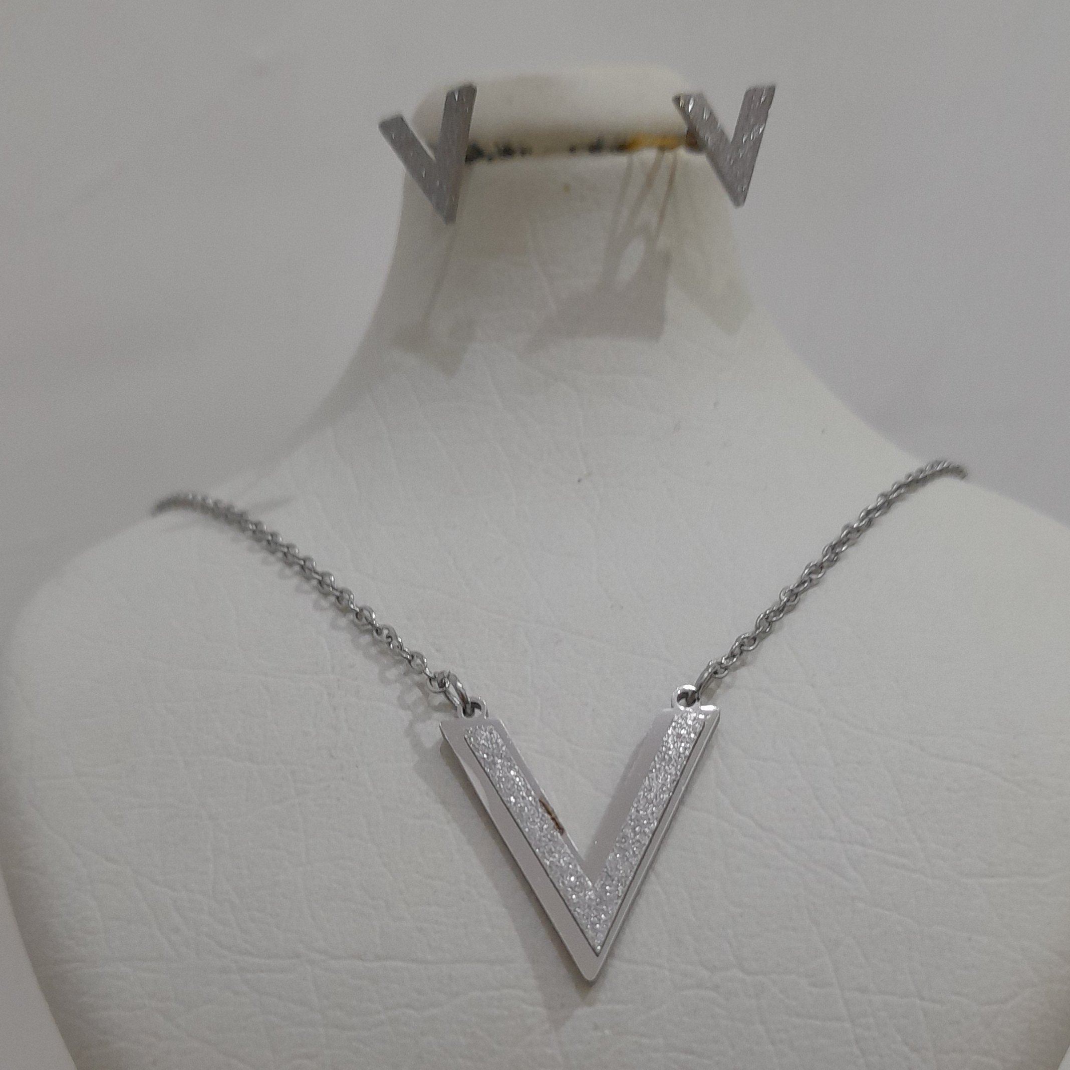 نیم ست استیل نقره ای خاک پاش رنگ ثابت