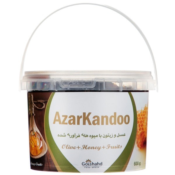 عسل و زیتون با میوه های فرآوری شده آذرکندو - 600 گرم (کپی) | فروشگاه اینترنتی تاتا کالا