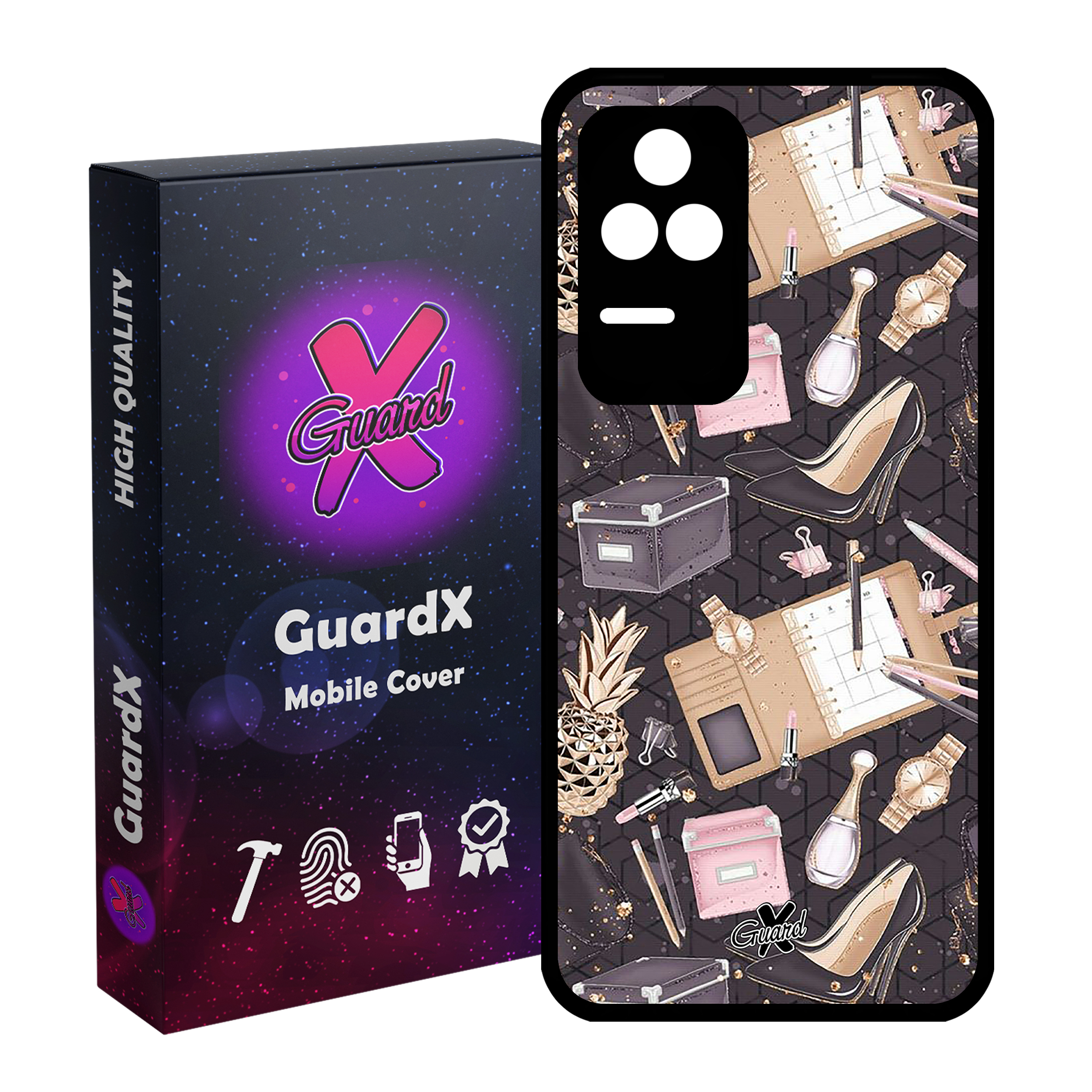 کاور گارد ایکس طرح دخترانه مدل Glass10310 مناسب برای گوشی موبایل شیائومی Poco F4/Redmi K40S